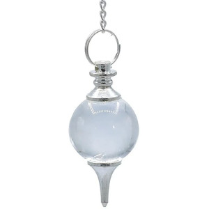 pendule cristal de roche avec chaine chakra