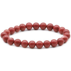 Bracelet Jaspe Rouge perles 8mm