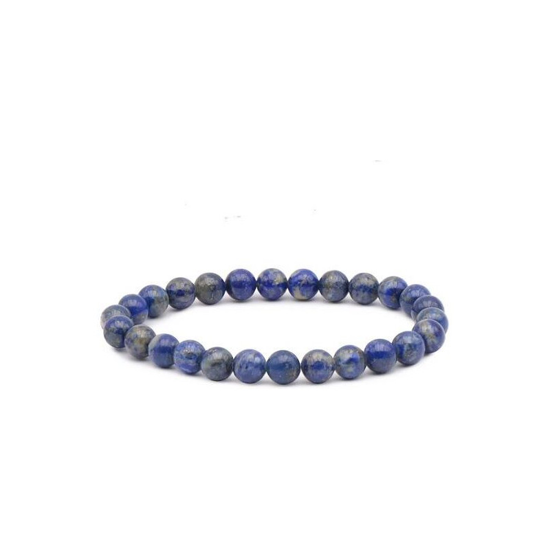 bracelet lapis lazuli perles 8mm taille 2