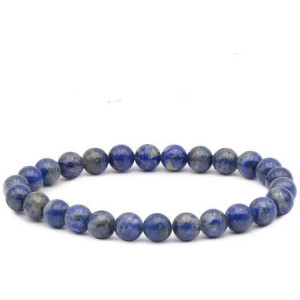 bracelet lapis lazuli perles 8mm taille 2