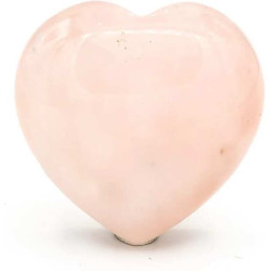 Coeur poli en Quartz Rose