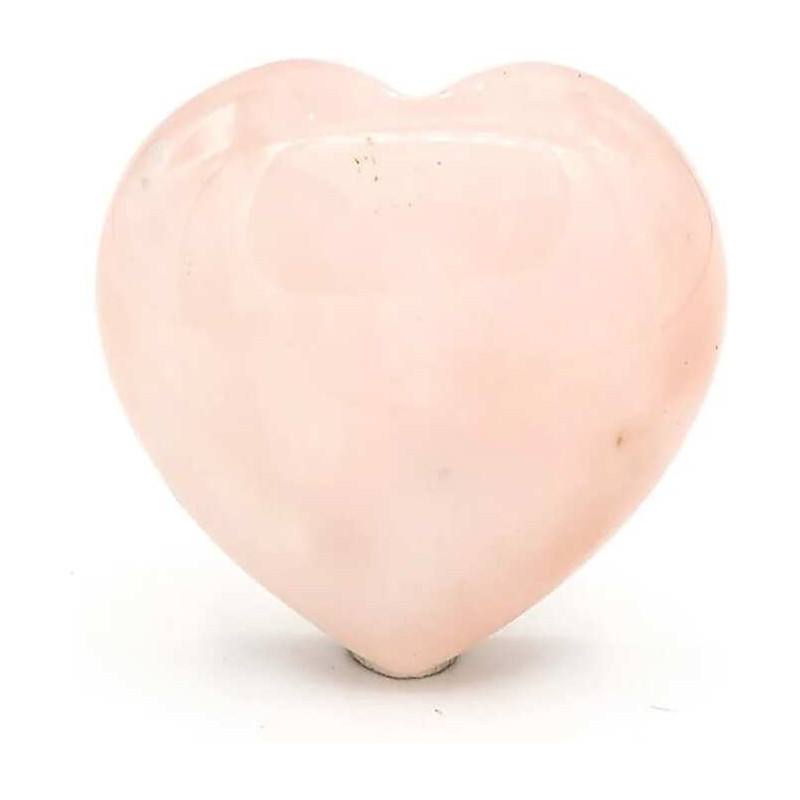 coeur poli en quartz rose