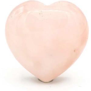 coeur poli en quartz rose