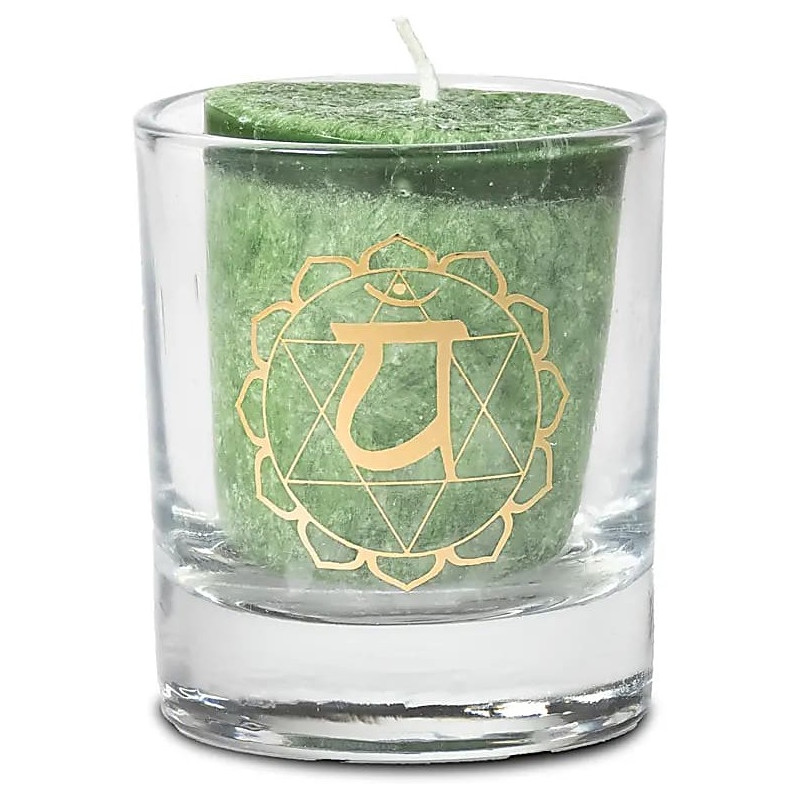 bougie votive parfumée 4e chakra