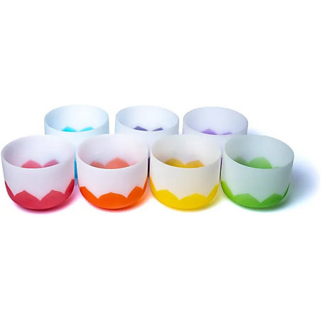 Lot De 7 Bols Chantants En Cristal 432 Hz – 17,8 à 30,5 Cm, Pour Méditation, Yoga, Avec étui Transport