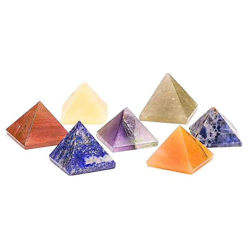 lot de 7 pierres pyramidales