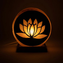 Lampe de sel Lotus avec câble et LED