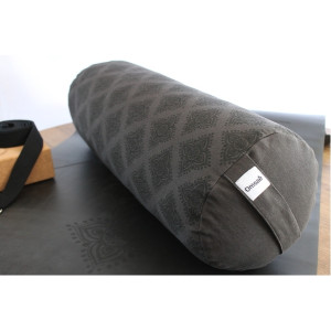 bolster de yoga noir en kapok