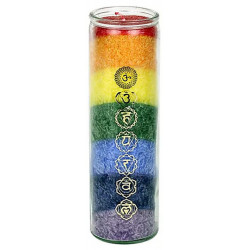 Bougie des 7 chakras aux huiles essentielles