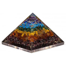 Pyramide d'Orgonite 7 Chakra