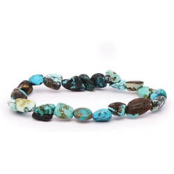 Bracelet Pierres Roulées Turquoise du Tibet