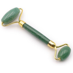 rouleau de massage en aventurine verte