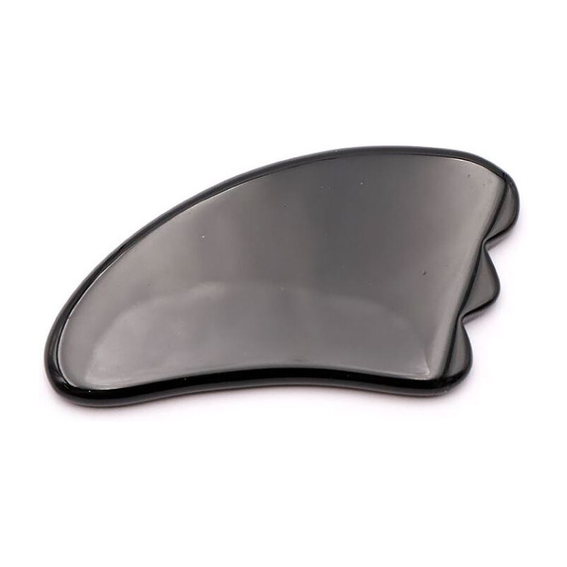 gua sha plume en obsidienne noire