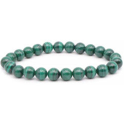 Bracelet Malachite perles 8mm