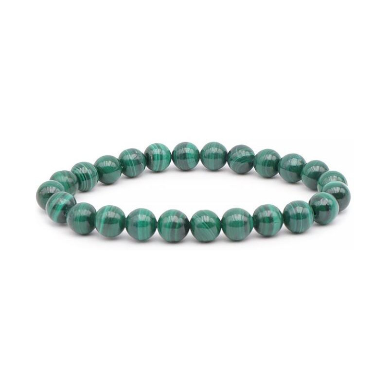bracelet boule malachite 8mm
