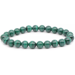 bracelet boule malachite 8mm