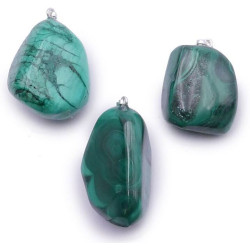 Pendentif Pierre roulée Malachite