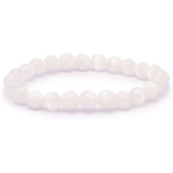 Bracelet Sélénite perles 8mm