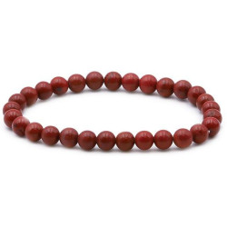 Bracelet Jaspe Rouge perles 6mm