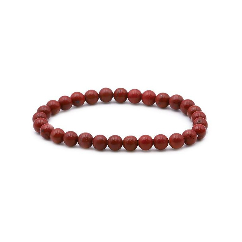 bracelet jaspe rouge 6mm