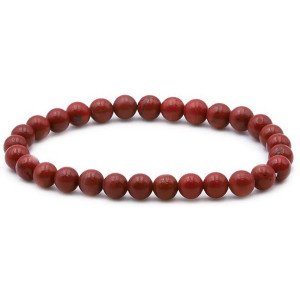 bracelet jaspe rouge 6mm