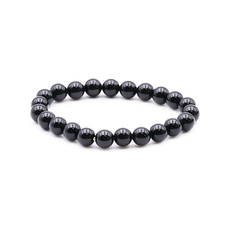bracelet obsidienne noire 8mm