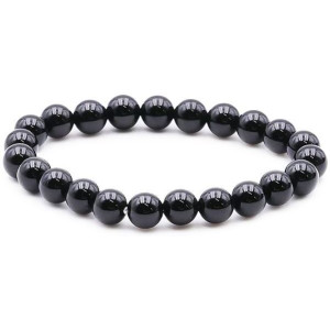 bracelet obsidienne noire 8mm