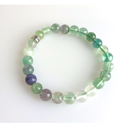 Bracelet Fluorite perles 8mm Omsaé