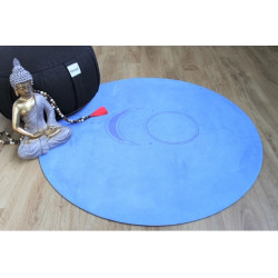 Tapis de méditation rond et bleu Omsaé