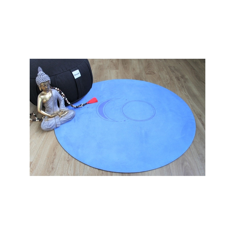 tapis de méditation bleu omsaé