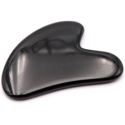 Gua Sha Coeur en Obsidienne Noire