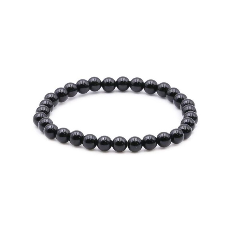 bracelet obsidienne noire 6mm