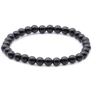 bracelet obsidienne noire 6mm