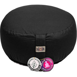 Coussin de méditation Noir en Coton Bio