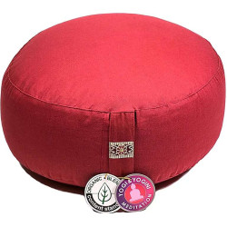 Coussin de méditation Rouge en Coton Bio