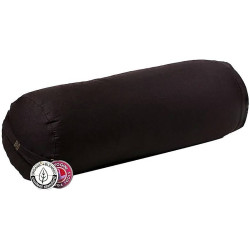 Bolster cylindrique Noir en Coton Bio