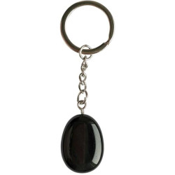 Porte clés Obsidienne Noire