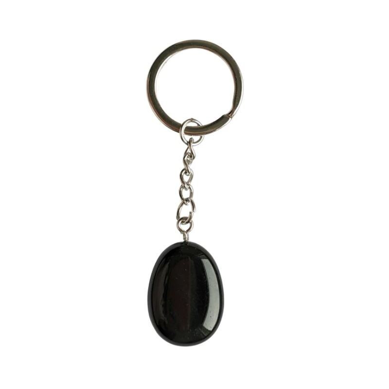 porte clé obsidienne noire