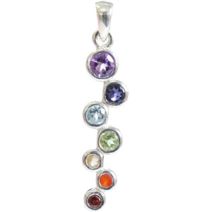 pendentif pierres des chakras baton