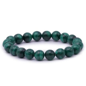 bracelet malachite foncée 10mm qualité supérieure