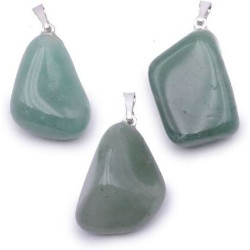 Pendentif Pierre roulée en Aventurine Verte