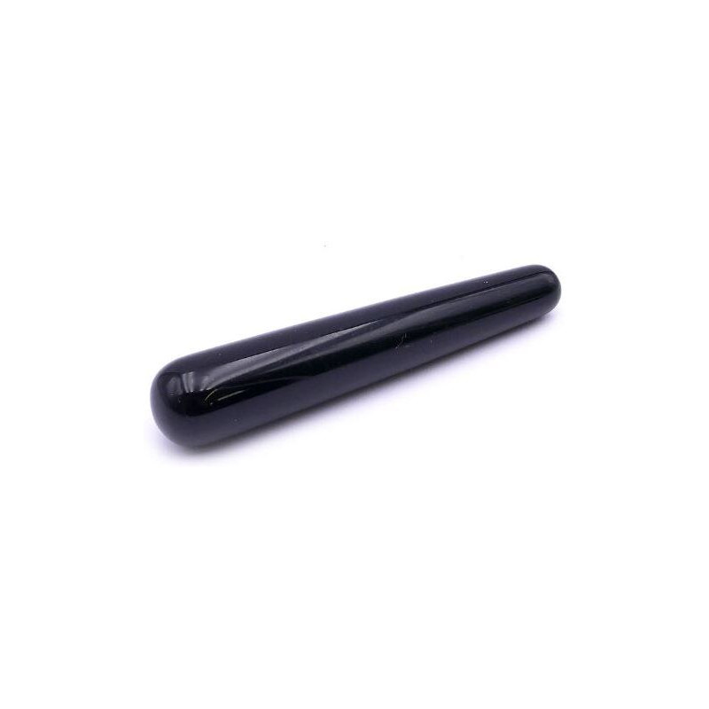 bâton de massage 110mm en obsidienne noire