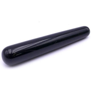 bâton de massage 110mm en obsidienne noire