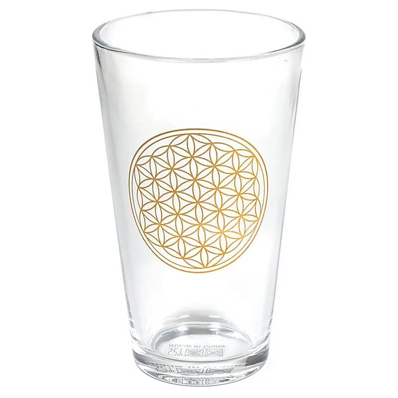 verre de table fleur de vie uni