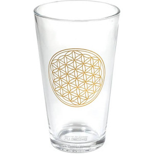 verre de table fleur de vie uni
