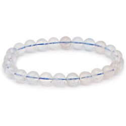 Bracelet en Topaze Bleue avec Perles de 8mm - Qualité supérieure
