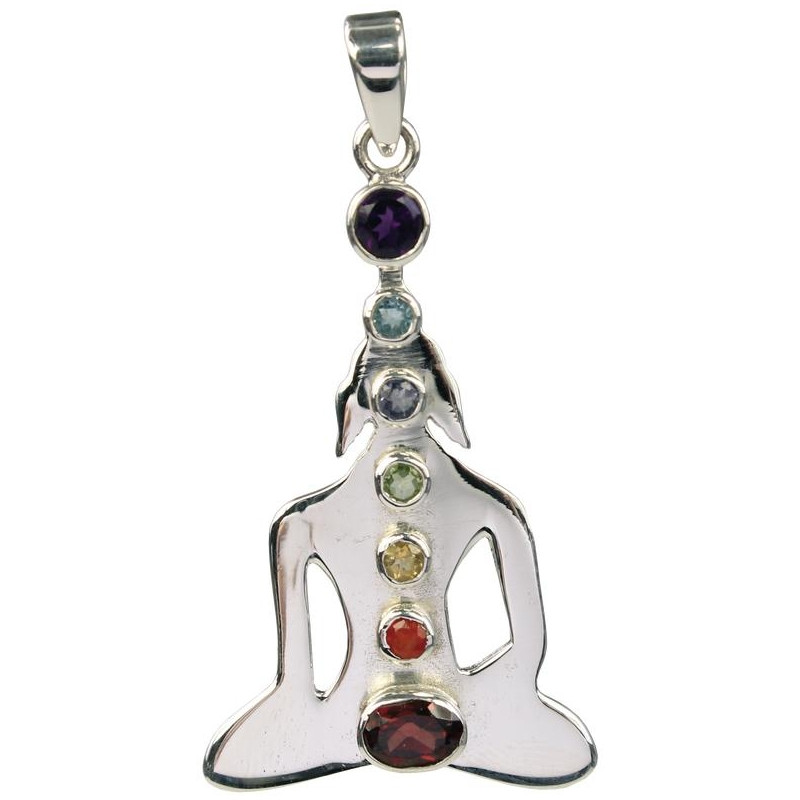 pendentif bouddha chakra argent 925